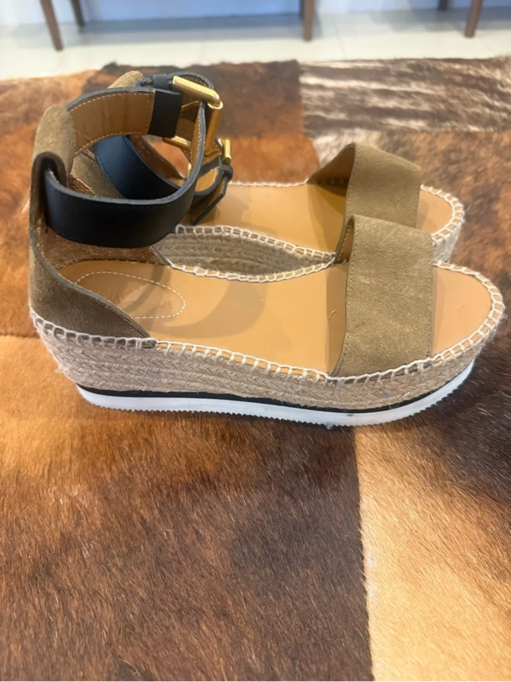 See by Chloe Glyn suede espadrille Platform Sandals